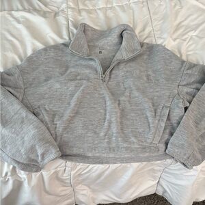 Gilly Hicks Light Gray Zip-Up Sweater